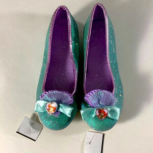 Disney Little Mermaid wedge girls shoe ft Ariel glitter sz 2/3 costume dress up